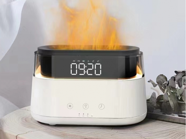 Difusor de Aromas Reloj Led - USB-C - Efecto Llama